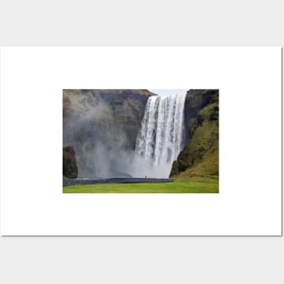 Skogafoss waterfall, Iceland (E550/0222) Posters and Art